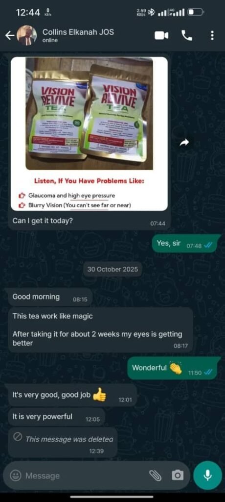 WhatsApp message from a customer