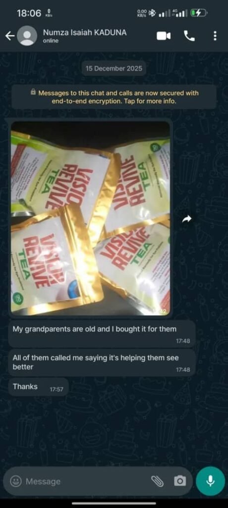 WhatsApp message from a customer