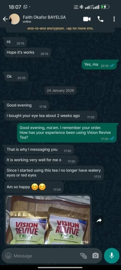 WhatsApp message from a customer