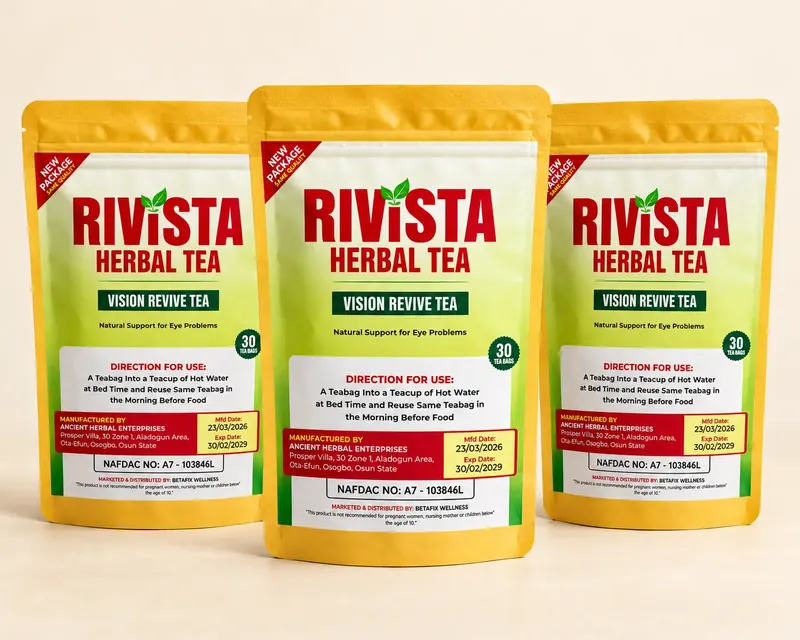 Three pouches of Rivista Herbal Tea